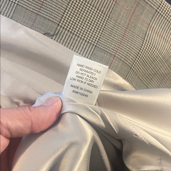 Skies Are Grey Black w/a faint red (ish) strip Plaid Blazer - Picture 7 of 7